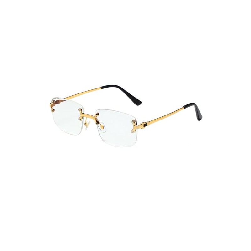 Ggpyyon Rectangular Rimless Sunglasses Rectangular Glasses Square Frameless Sunglasses for
