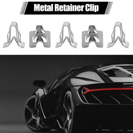 X AUTOHAUX 25pcs Silver Tone Metal Fastener Retainer Dash Panel Trim Clip Rivet