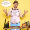 Homoyoyo Adjustable Bib Apron Wacky Belly Man Printed Apron Funny
