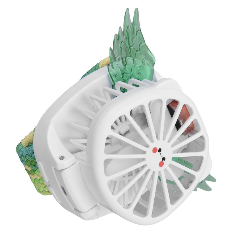Mini Watch Fan Angel Wing Design USB Charging Wireless Braided