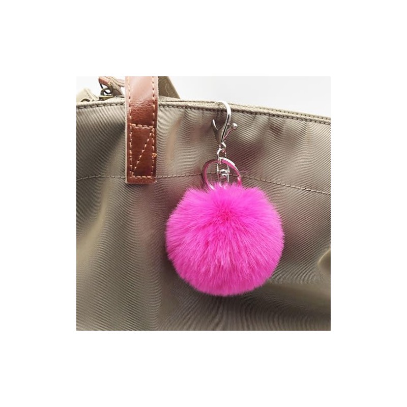 Sqzrpomddy Keychain Key Holder Cute Fluffy Key Ring Bag Dangle