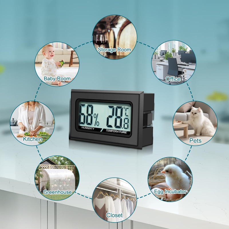 Digital Thermometer Indoor Hygrometer Mini Hygrometer Thermometer Indoor Reptiles Digital