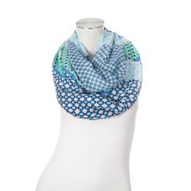 Majea Women's Loop Scarf, Various Colours, Fashionable - Blue 3, size: 180 x 90