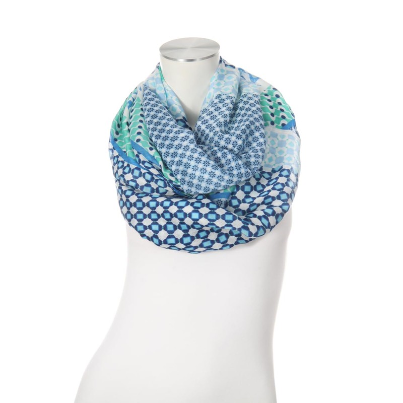 Majea Women's Loop Scarf, Various Colours, Fashionable - Blue 3,