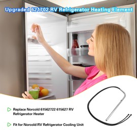 Genuine 621702 RV Refrigerator Heating Element 120V AC 300W For Norcold N611 N621 N622 N641 N811 N821 N841 8662 8682 462 662 6152 876 878 962 series Cooling Unit Replace 61562722 615627 Heater，7/16 in