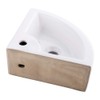 Small Corner Wall Mount Bathroom Sink and Faucet Combo -