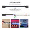 BTF-LIGHTING 5 Pack 22AWG 4 Pin JST Male to Female