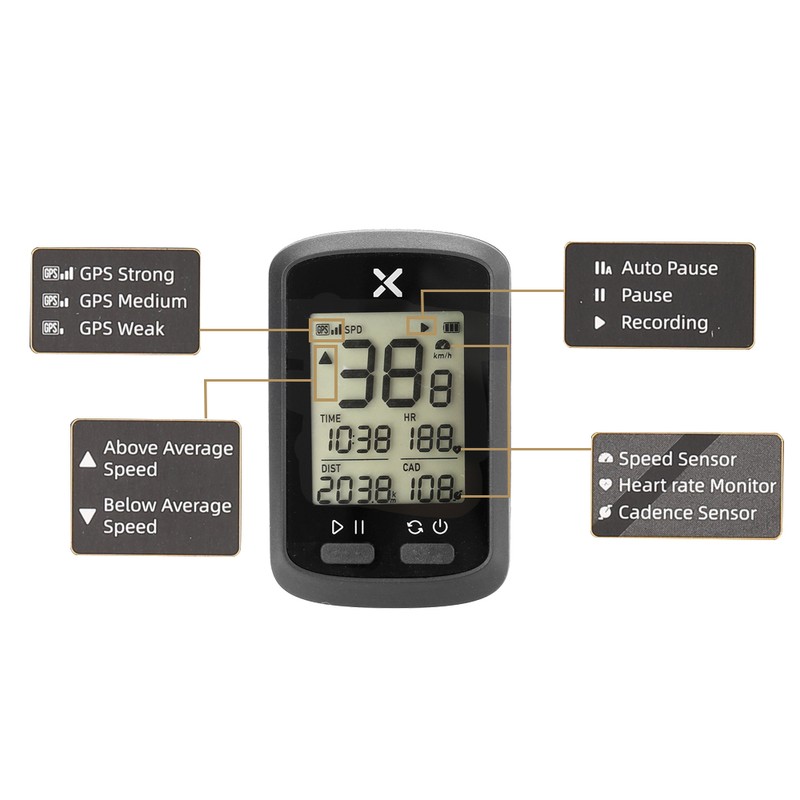 Bike Computer G+ Wireless GPS Speedometer Waterproof Road Bike MTB