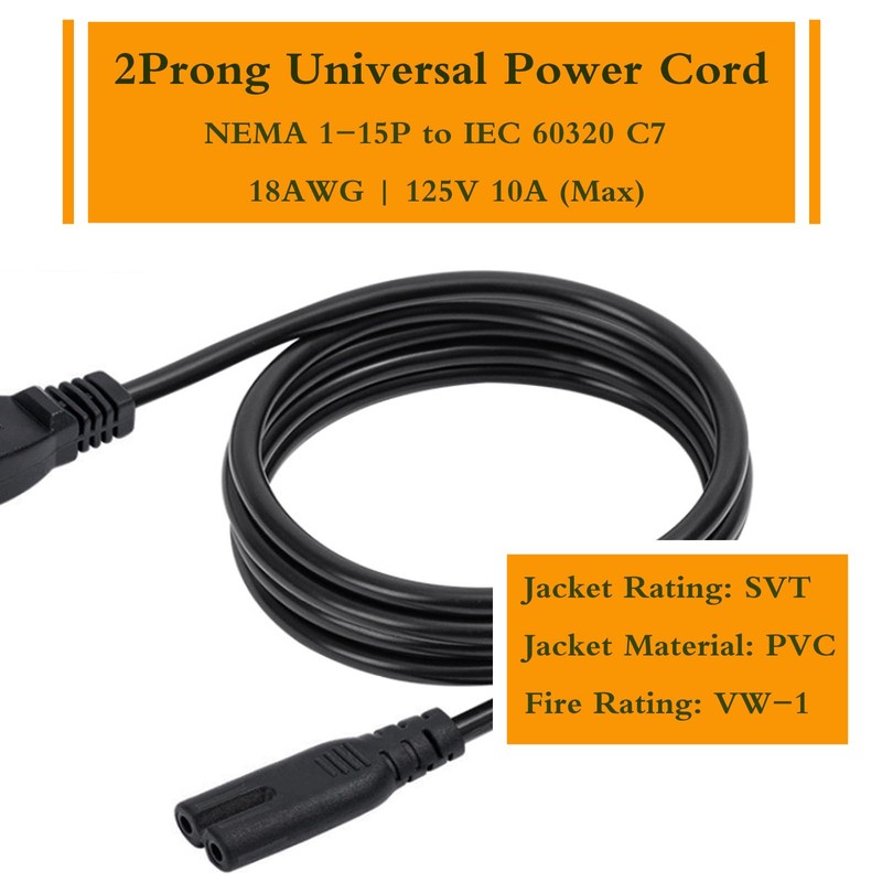 Power Cord for JBL PartyBox 100 110 200 300 310