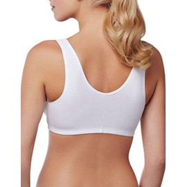 Amoena Frances Soft Cup Front Fastening Post Surgical Bra - White, Medium / A/B
