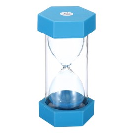 PATIKIL 1 Minute Sand Timer, Hexagon Small Sandy Clock with Plastic Cover, Count Down Sand Glass for Games, Kitchen, Party Favors DIY Decoration, Sky Blue