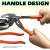 WEDO Stainless Slip Joint Pliers with Rubber Handle, Shock Resistant,