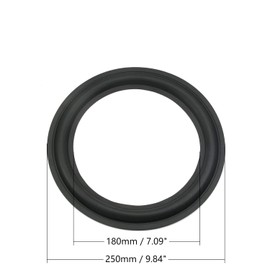 Heyiarbeit 1pcs 9.84" Speaker Foam Rubber Repair Speaker Rubber Edge Surround Rings Replacement Parts for Speaker Repair or DIY Black