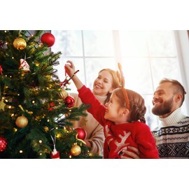 D4DREAM Christmas Guitar Ornaments-Guitar Hanging Ornament for Christmas Tree Decorative Electric Guitar Music Ornaments for Christmas Tree Mental Guitar Keepsake Ornament Gifts for Band Music Lovers