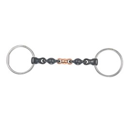 Shires Black Sweet Iron Loose Ring Waterford Horse Bit 5", Black Sweet Iron