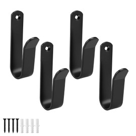 CHSEROK Pack of 4 Skateboard Wall Mounts, Snowboard Wall Mount with Screws, Black Snowboard Wall Mount, Ski Wall Mount for Rooms and Garages