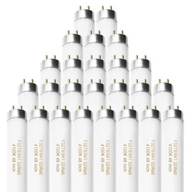Konideke 25 Pack F32T8/841 Fluorescent Tube 48 Inch, T8 Fluorescent Light Bulb 4 Foot 32 Watt 4100K Cool White 2600 Lumens G13 Base
