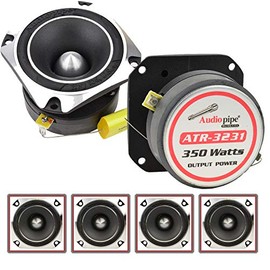 Audiopipe ATR-3231-1400 Watt 3" inch Titanium Car Audio Tweeters (4-Pack) - Sliver/Black