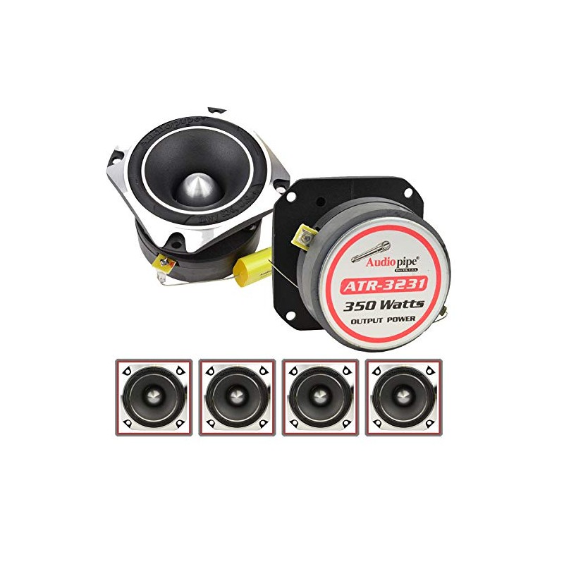 Audiopipe ATR-3231-1400 Watt 3" inch Titanium Car Audio Tweeters (4-Pack)