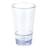 Bev Tek 16 Ounce Plastic Drinking Glasses, 12 Reusable Plastic