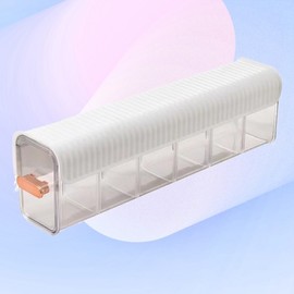 One-room pantry with about 10 compartments attached with plastic accessories dormitory
