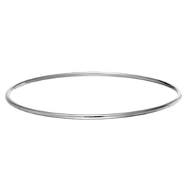 Silverly Women's 925 Sterling Silver 2 mm Round Plain Tube Stackable Bangle Bracelet