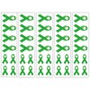 40 Green Ribbon Temporary Tattoos: Mental Health Awareness Tattoo