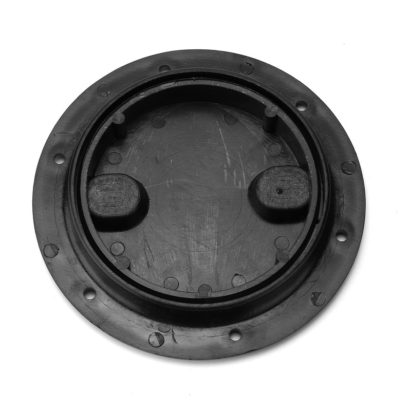 Boat Hatch Deck Plate, 4in Black Round Non Slip Inspection