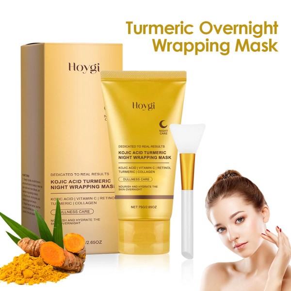 Kojic Acid Turmeric Collagen Night Wrapping Mask Peel off Facial