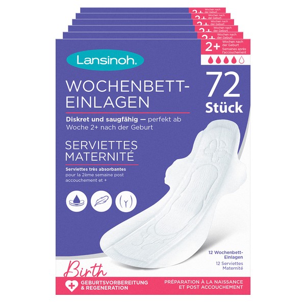 Lansinoh Wochenbett-Einlagen - 72 Stück - super dünn & saugfähig