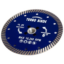 6" Diamond Tile Blade Granite Blade with 5/8"-11 Flange for Porcelain Tile Granite Marble (6"-Flange)