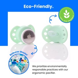 TechBaby Solutions - Trackable Pacifier - Compatible with AirTag and Tile Sticker - Baby Pacifier - High Tech & Eco Friendly - Ergonomic Design - Trackie Pacie - 6mon+