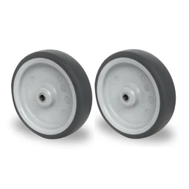 Abrollwerk Set of 2 Installation Wheel 150 mm Axle Apparatus Roller T.P.E. Sliding Bearing Transport Wheels