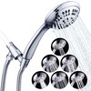 G-Promise High Pressure Shower Head 6 Spray Setting with Adjustable