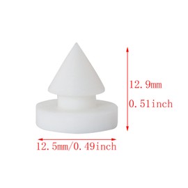 DGBRSM 25pcs Rubber Door Silencer 1/2 Inch Diameter Door Anti Collision Silencer for Metal and Metal Frame, White