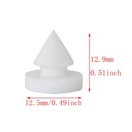 25pcs Rubber Door Silencer 1/2 Inch Diameter Door Anti Collision Silencer for Metal and Metal Frame, White