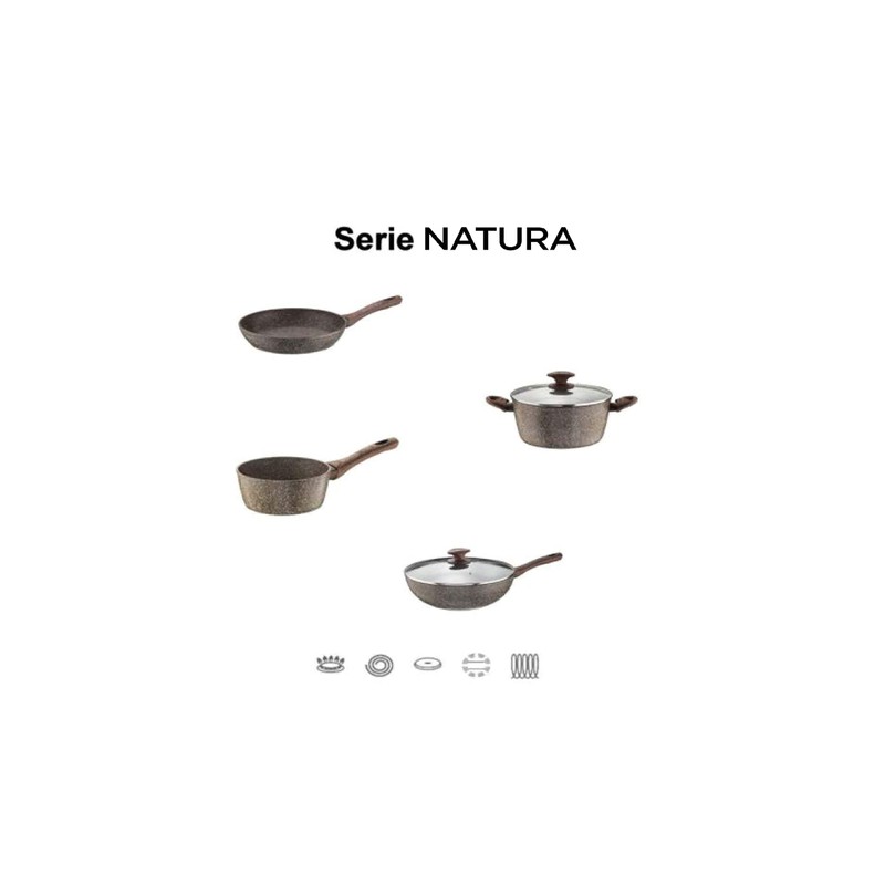 Pinti Natura Series Aluminium Saucepan Diameter 20 cm Non-Stick Coating