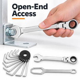 12-Piece Chrome Vanadium Steel Combination Wrench Set – Rust-Resistant Hand Tools for Auto Repair and Home Maintenance