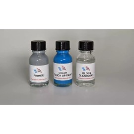 Ready Car Paints Genuine ORIG MERCEDES 047/S047/0047 Auebeam Silber Metallic Touch Up Paint Kit - Color, Primer & Clear Kit