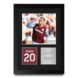 HWC Trading Jarrod Bowen Gifts Printed Signed Autograph Picture for Football Fans and Supporters - A4 Portrait Framed