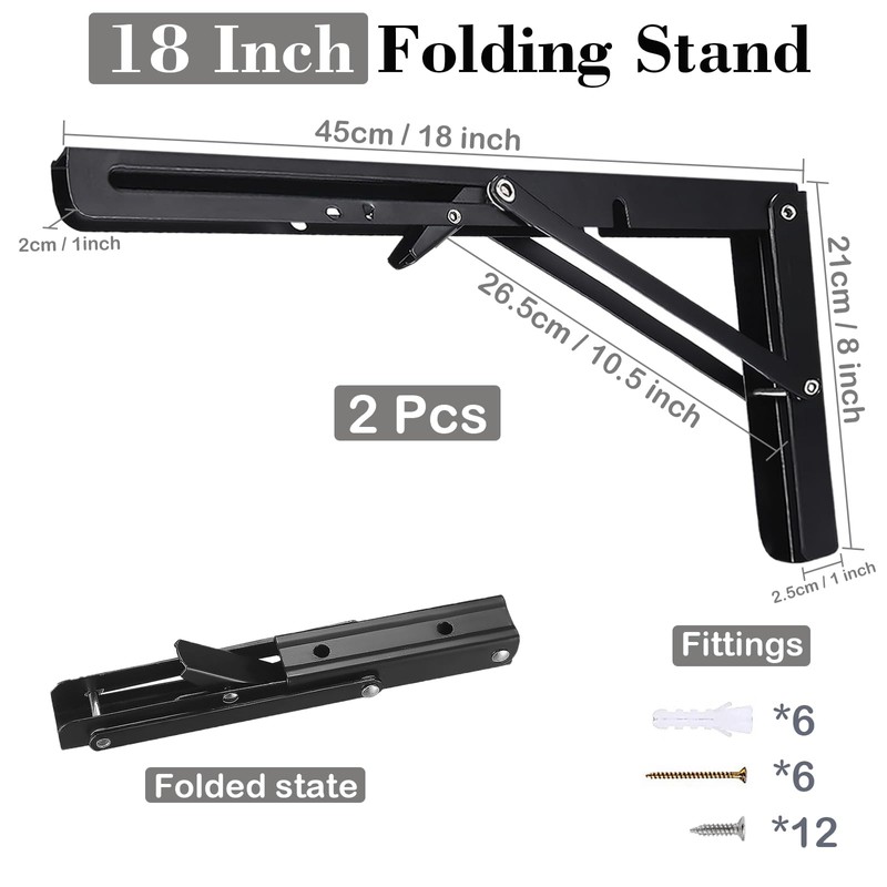 Vebetter Folding Console 450 mm, Pack of 2 Folding Console