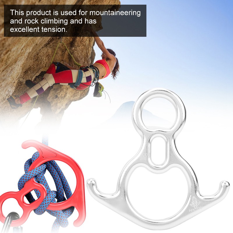 Bull Horn 8‑Shape Ring Descender Descent Control Device Downhill Rock