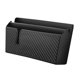 Auto Armaturenbrett Aufbewahrungstasche, MoreChioce Karbonfaser Muster Autositz Taschen Universal Auto Organizer Box Selbstklebende Aufbewahrungstasche für Schlüsselkarte Sonnenbrille,Lang
