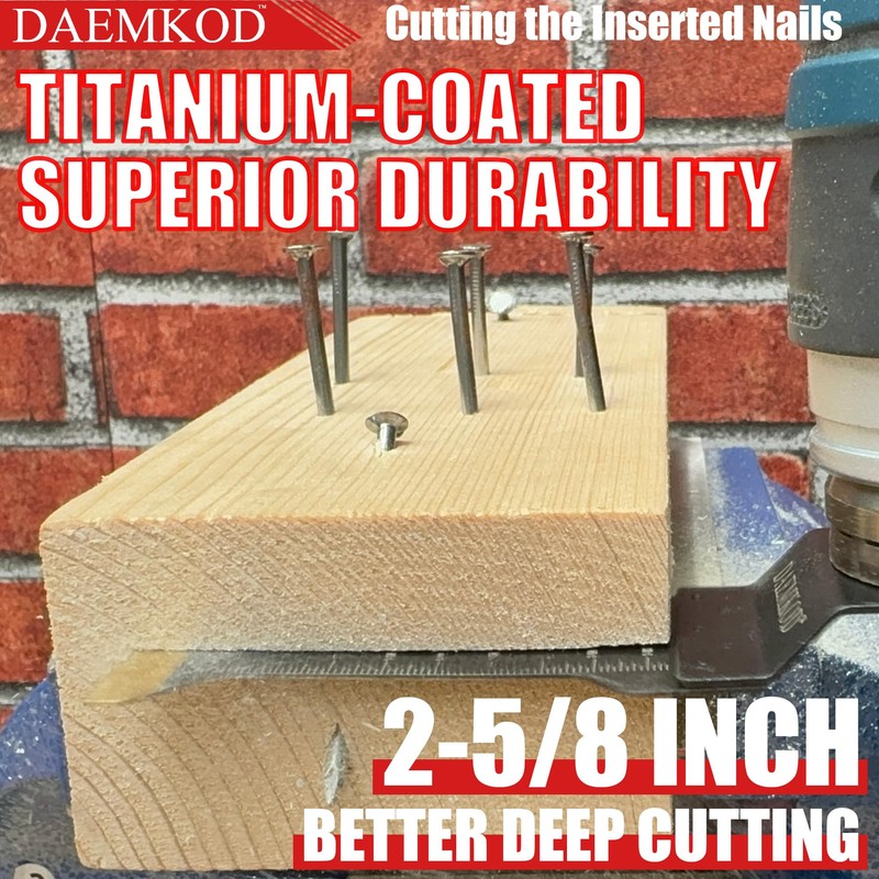 DAEMKOD 30 Pack Titanium Oscillating Tool Blades Metal Cutting, Professional