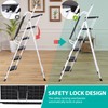 JungleA Step Ladder 5 Step Folding with Tool Tray, Wide