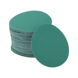 INFINAUTO Sanding Discs, 3inch 120 Grit Automotive Repair Round Hook and Loop Sandpaper Polyester Film Green, 50 Pcs