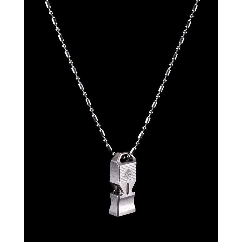 TACRAY Titanium Emergency Whistle, Portable Lanyard Keychain Whistle, Loud Whistle