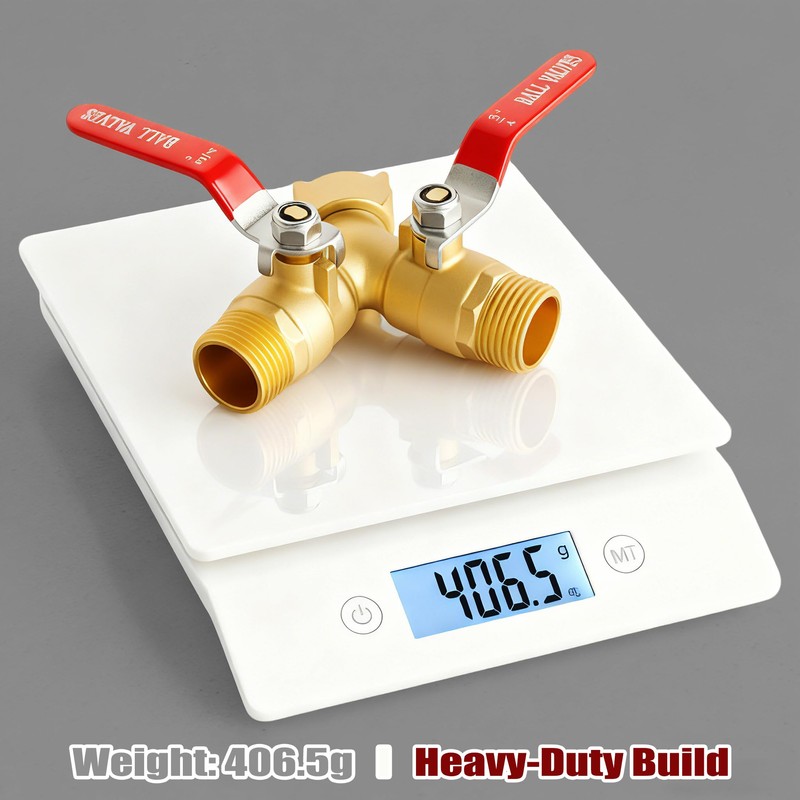 Garden Water Hose Splitter 2 Way Heavy Duty Brass Spigot