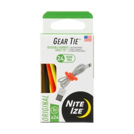 Nite Ize GTPP3-A1-R8 Original Gear Reusable Rubber Twist Tie, 3" - 24 Pack, Colors May Vary