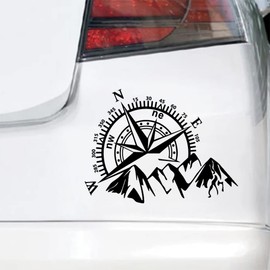 Sticker Car Compass Mountain Car Sticker for Car Off-Road Vehicle Body Laptop 2 Pieces
